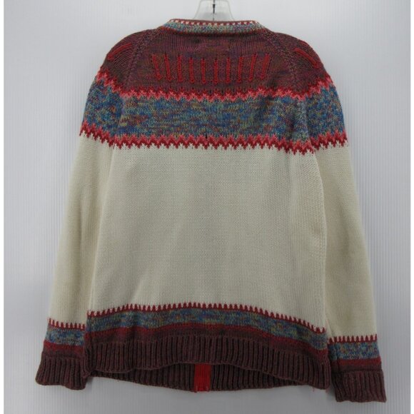VINTAGE The Sweater Venture Medium Wool Cardigan Nordic Fair Isle * - Picture 7 of 12